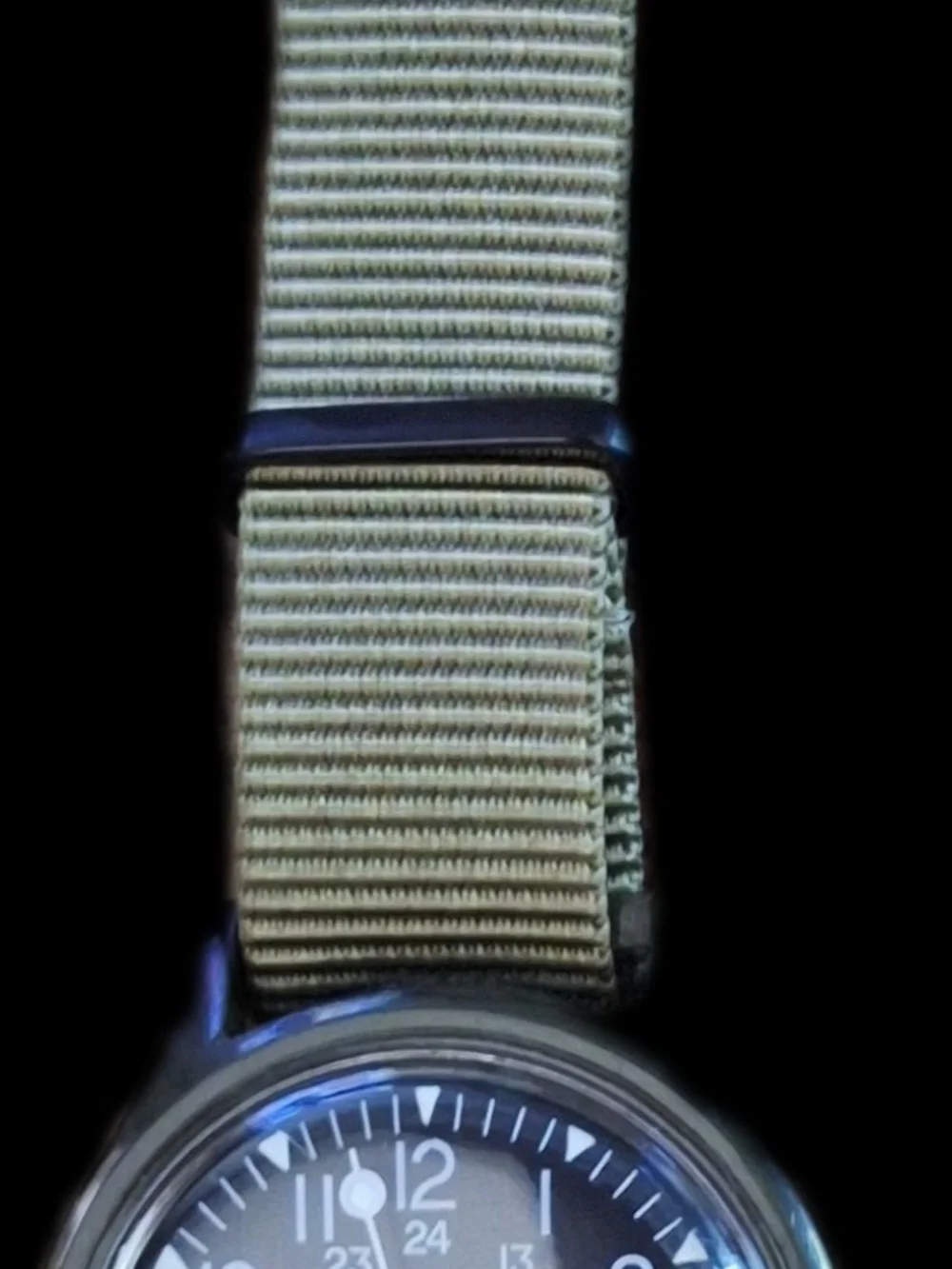 Vintage Timex Camper Military Field Watch - Olive Green MacGyver